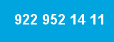 922 952 14 11 922 952 14 11